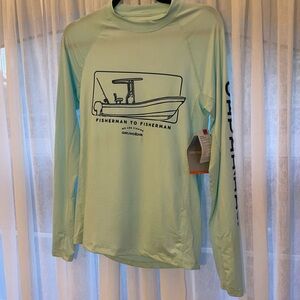 NWT Grundéns Solstrale Lightweight Crew Long sleeve in Light Blue Size Small
